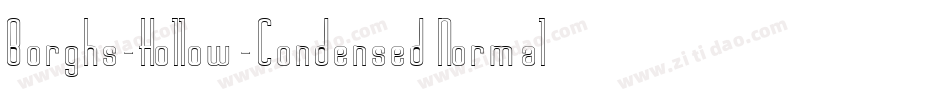 Borghs-Hollow-Condensed Normal字体转换